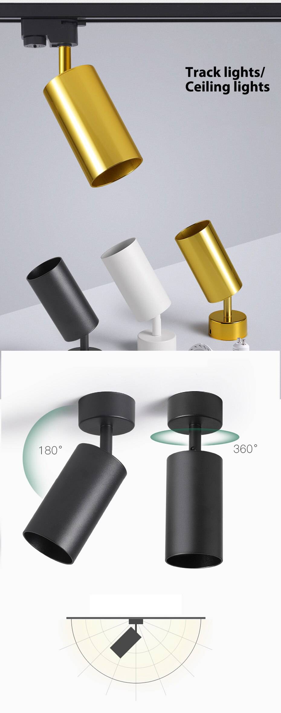 Spot design LED cylindre en aluminium - vue 7 sur 7