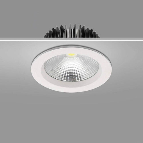 Spot encastré rond moderne en aluminium blanc