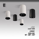 Spot moderne en aluminium arrondi à LED