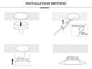 Spot encastré moderne LED rond blanc