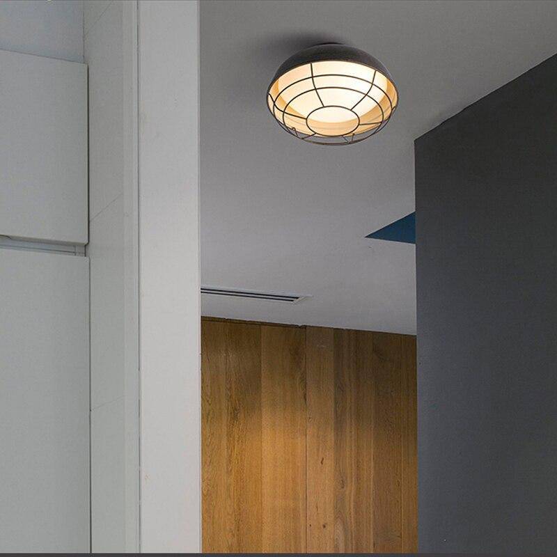 Plafonnier moderne LED avec cage en métal style Loft - vue 4 sur 7