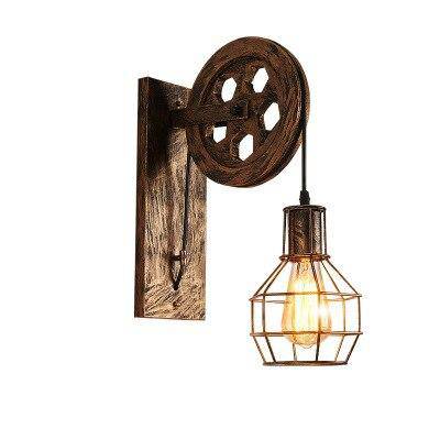 Applique murale rétro LED avec cage en métal industrielle - vue 5 sur 5