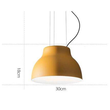 Suspension moderne LED avec abat-jour en métal coloré - vue 9 sur 11