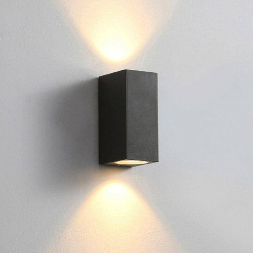 Applique murale moderne LED en cube noir Deco