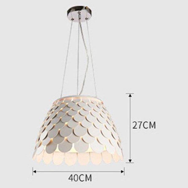 Suspension design LED avec abat-jour conique en tuile colorée - vue 7 sur 9