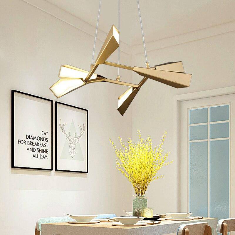 Lustre moderne LED avec plusieurs abat-jours aluminium Creative - vue 5 sur 9