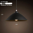 Suspension moderne avec abat-jour arrondi en métal à LED