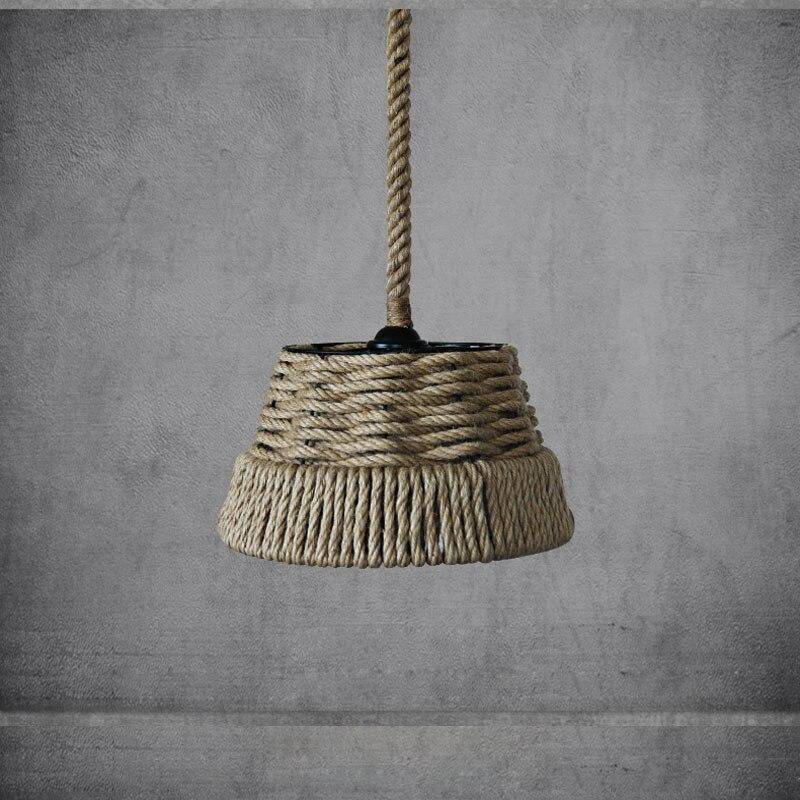 Suspension rustique LED avec abat-jour cordage - vue 4 sur 4