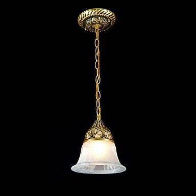 Suspension rétro LED en métal et finitions dorées - vue 4 sur 4