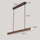 Suspension moderne LED allongé imitation bois