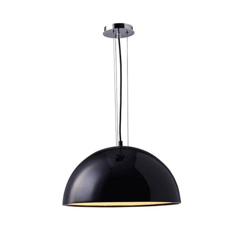 Suspension moderne LED avec abat-jour arrondi métal