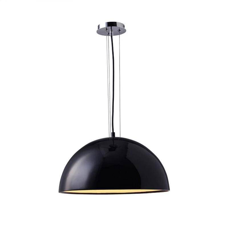 Suspension moderne LED avec abat-jour arrondi métal - vue 3 sur 6