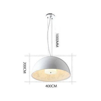 Suspension moderne LED avec abat-jour arrondi métal - vue 5 sur 6