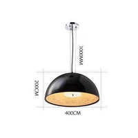 Suspension moderne LED avec abat-jour arrondi métal