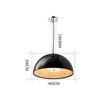 Suspension moderne LED avec abat-jour arrondi métal