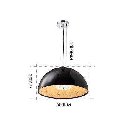 Suspension moderne LED avec abat-jour arrondi métal - vue 6 sur 6