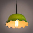 Suspension retro LED avec abat-jour aux bords courbés