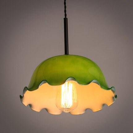 Suspension retro LED avec abat-jour aux bords courbés - vue 7 sur 9