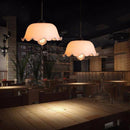 Suspension retro LED avec abat-jour aux bords courbés