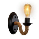 Applique murale rétro LED avec corde et ampoule Edison