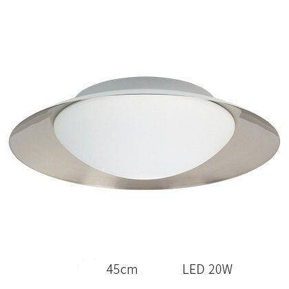 Plafonnier moderne LED avec abat-jour arrondi et boule lumineuse - vue 14 sur 19