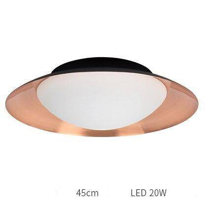 Plafonnier moderne LED avec abat-jour arrondi et boule lumineuse