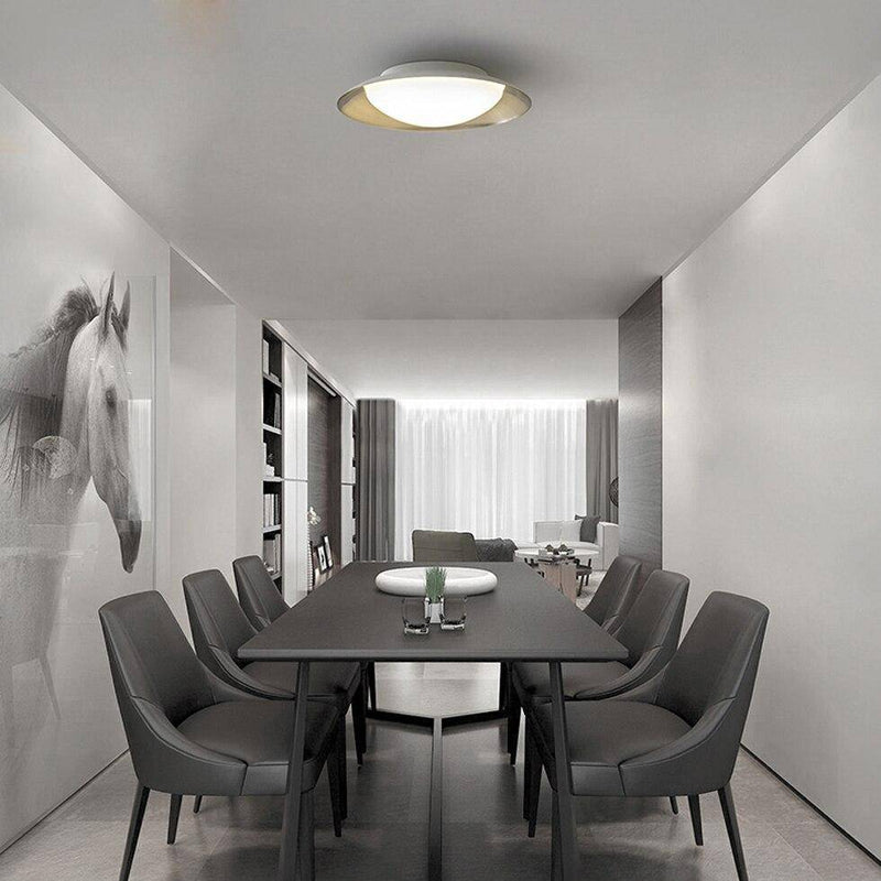 Plafonnier moderne LED avec abat-jour arrondi et boule lumineuse