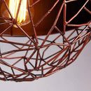 Suspension design LED avec abat-jour métal arrondi et ampoule Edison