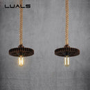Suspension retro LED en métal et ampoule Edison