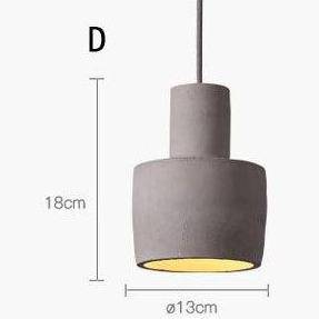 Suspension design à LED avec abat-jour arrondie en ciment - vue 11 sur 11