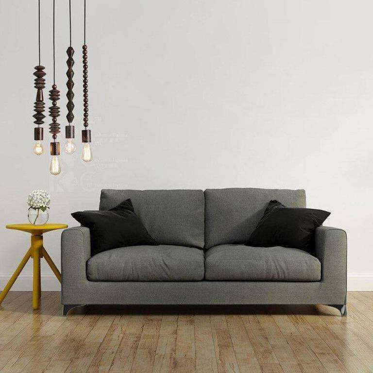 Suspension retro en bois avec ampoule Edison - vue 4 sur 8