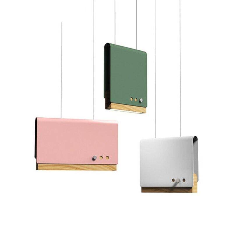 Suspension design LED avec abat-jour plat en métal coloré Art - vue 4 sur 16