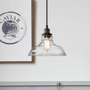 Suspension retro LED avec abat-jour en verre et ampoule Edison
