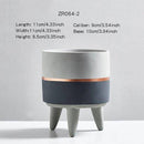 Cache-pot sur pied bas design effet ciment Ultra