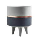 Cache-pot sur pied bas design effet ciment Ultra