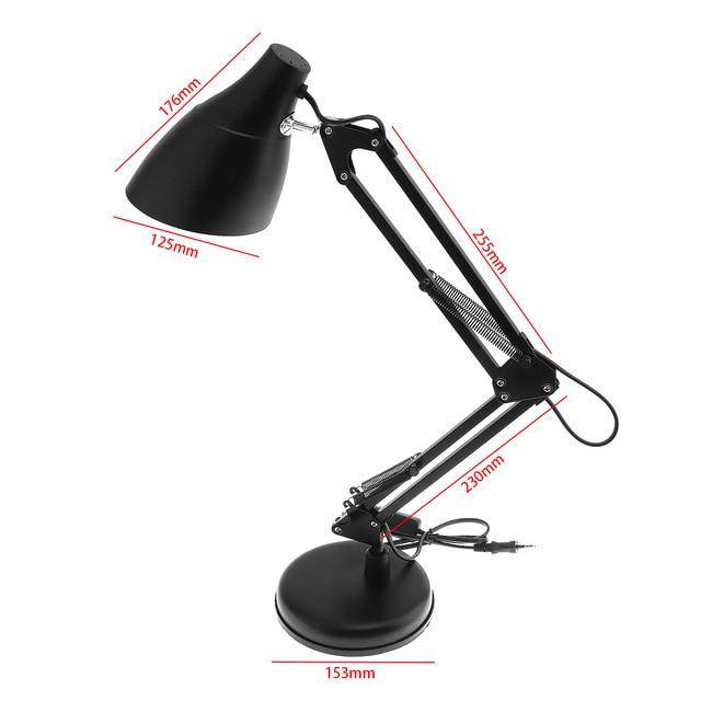 Lampe de bureau LED à pince à bras articulé noir - vue 4 sur 7