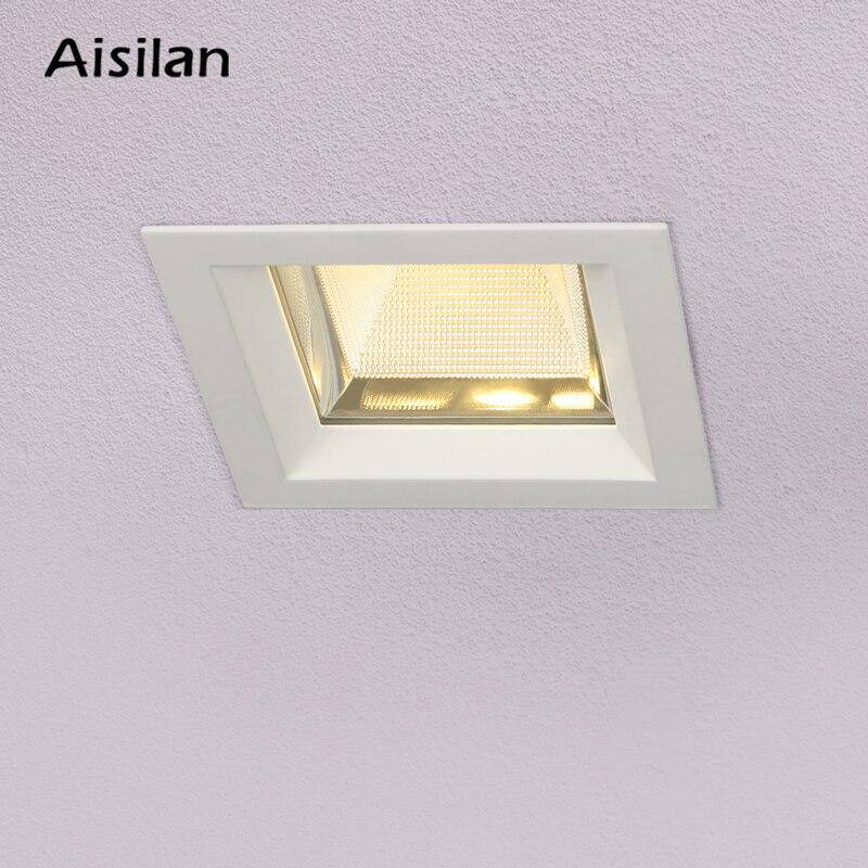 Spot moderne carré LED blanc style géométrique - vue 4 sur 3
