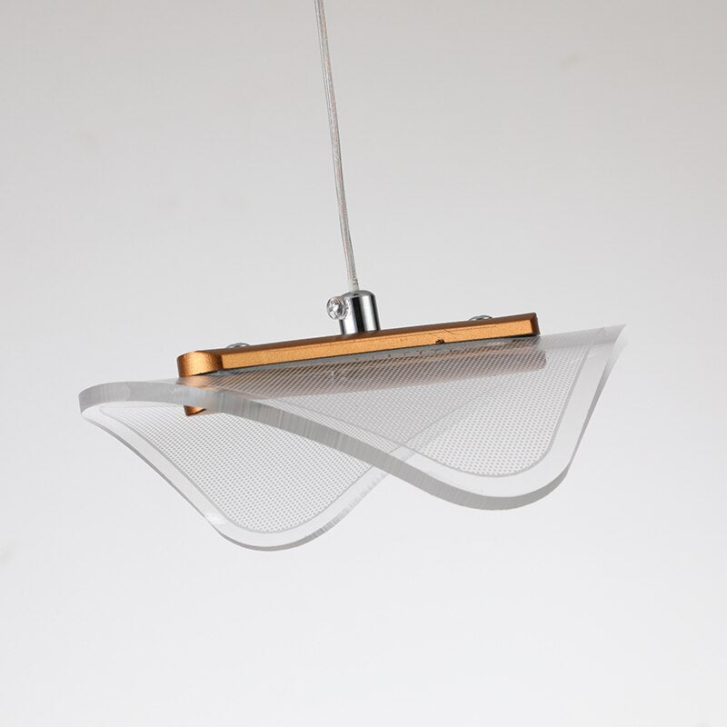 Suspension moderne LED avec abat-jour blanc et arrondi Astrid - vue 3 sur 4