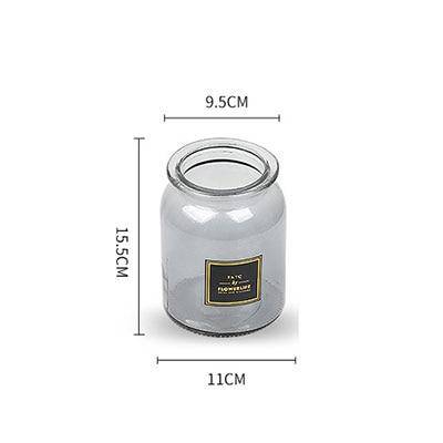Vase en verre design rond style Lao