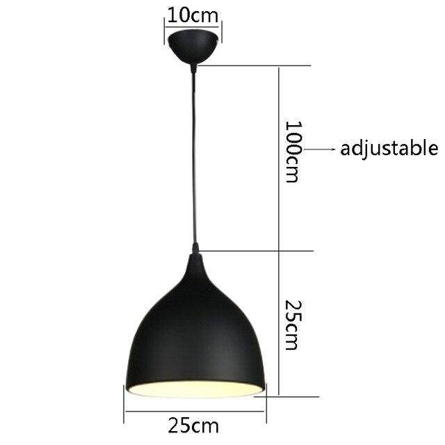 Suspension LED cône arrondi de couleurs Hanging