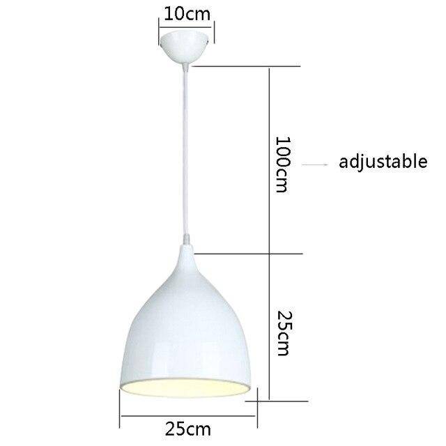 Suspension LED cône arrondi de couleurs Hanging