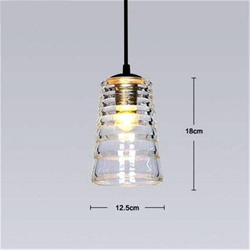 Suspension design en verre fumé à LED Industrial