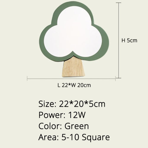 Applique murale moderne en forme d'arbre en bois Ania