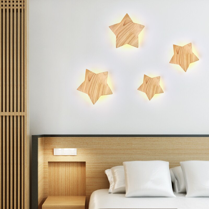 Applique murale pour enfant forme d'étoile en bois Stary - vue 5 sur 6
