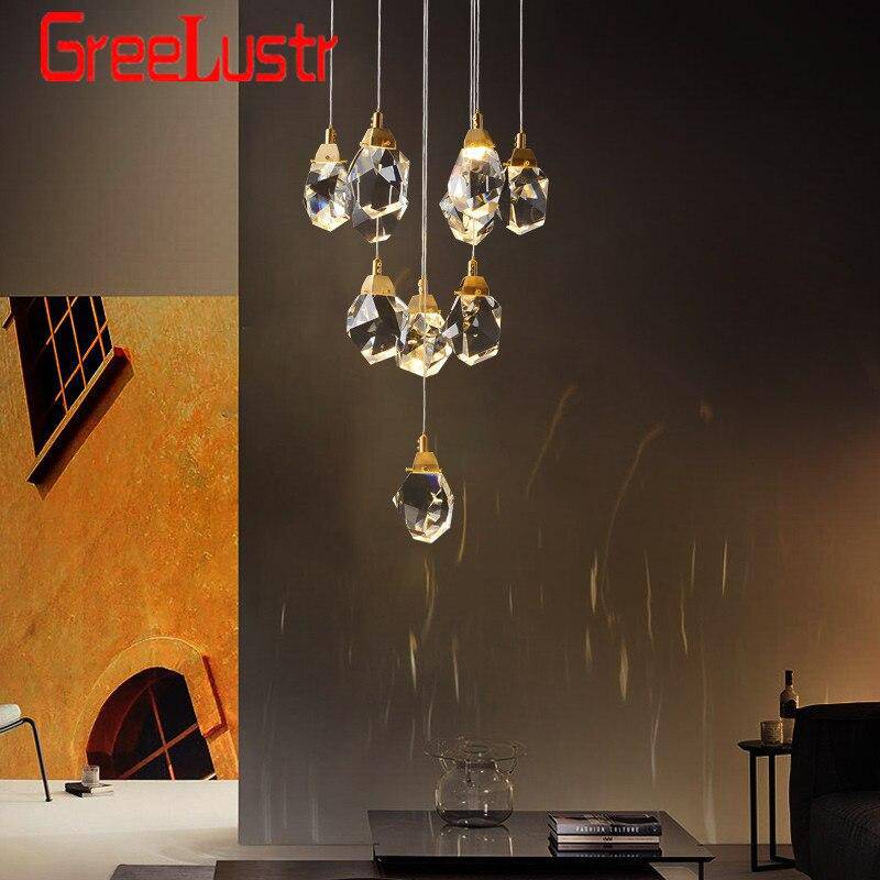 Applique murale design à LED avec verre en pierre de cristal Loft - vue 4 sur 4