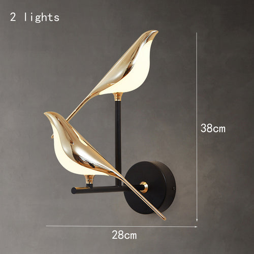 Applique murale moderne LED en forme de moineau Mirari