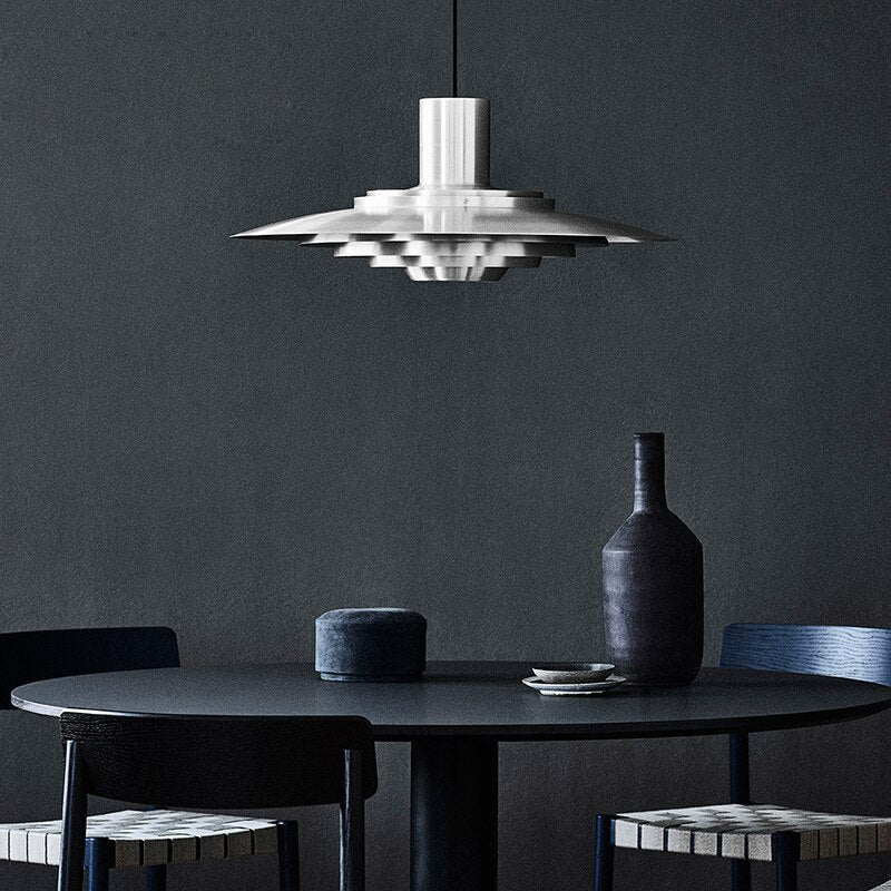Suspension LED design conique plate Nordic - vue 3 sur 8