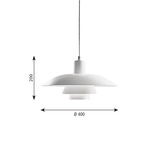Suspension LED design conique plate Nordic - vue 7 sur 8