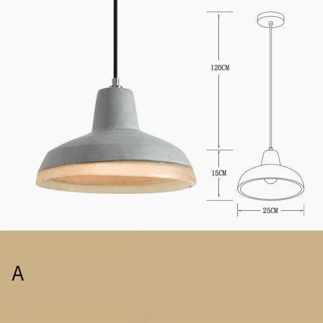 Suspension design à LED avec abat-jour en ciment Creative Loft - vue 4 sur 9