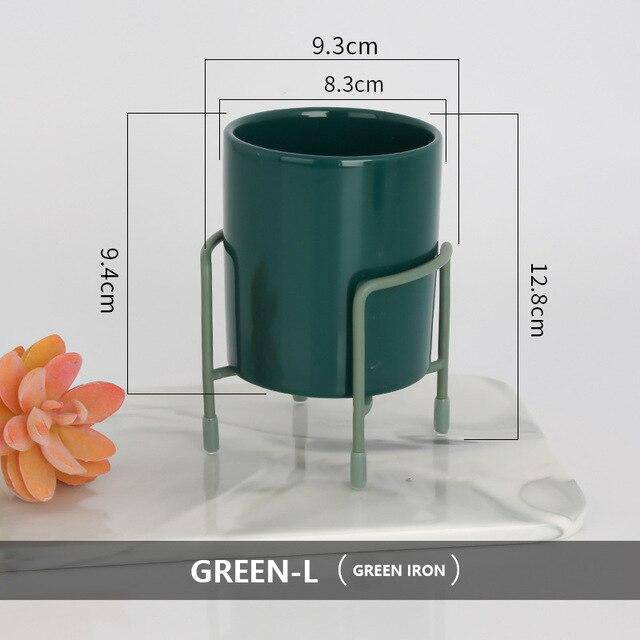Piédestal pour plantes sur pied bas moderne Loft - vue 9 sur 10